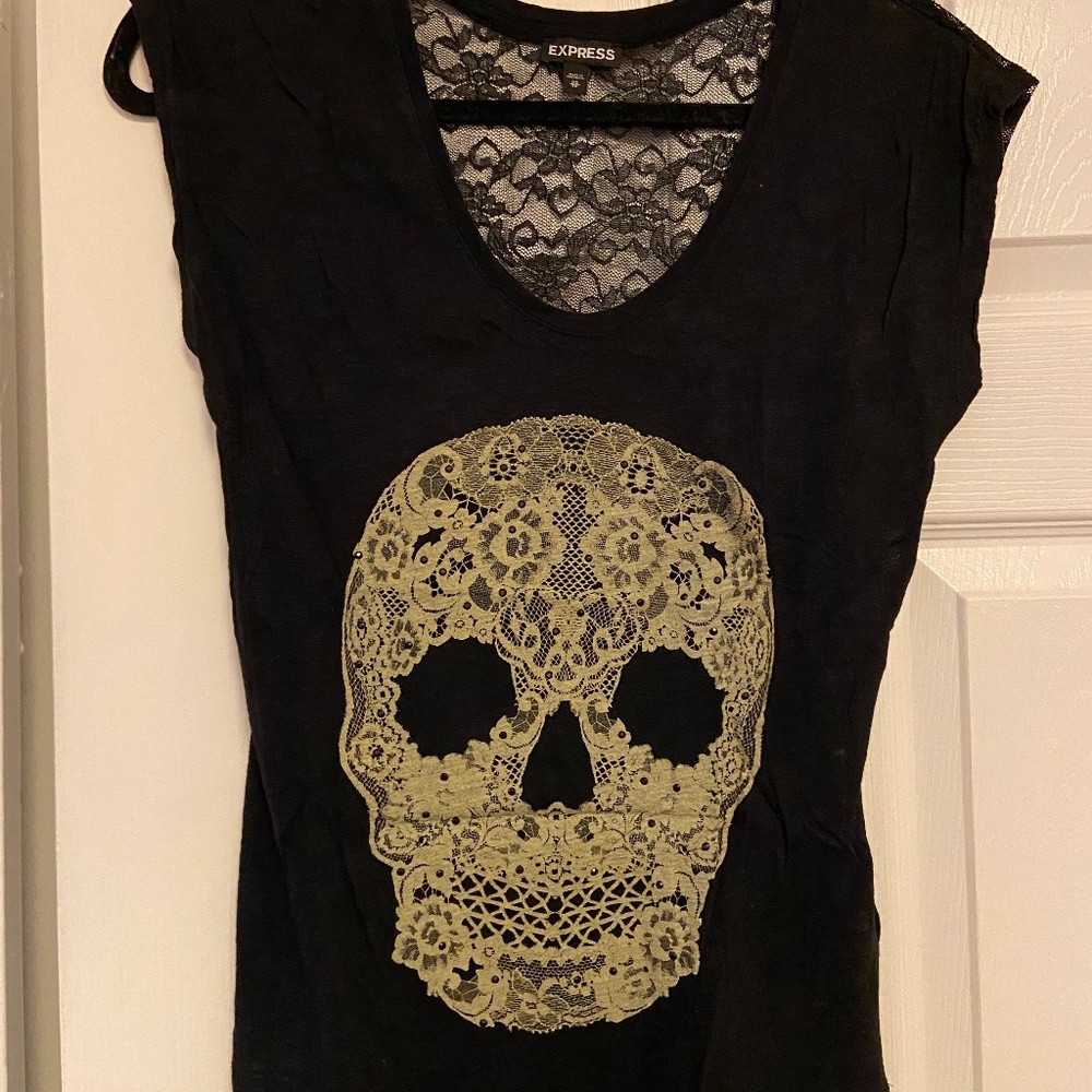 Express Lace Back Top